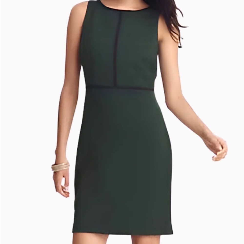 Ann Taylor Loft forrest green sheath dress. size 2